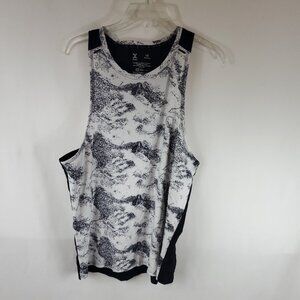 Xersion Black White Pattern Run Tank Mens Sleeveless Tank Top Sz Medium